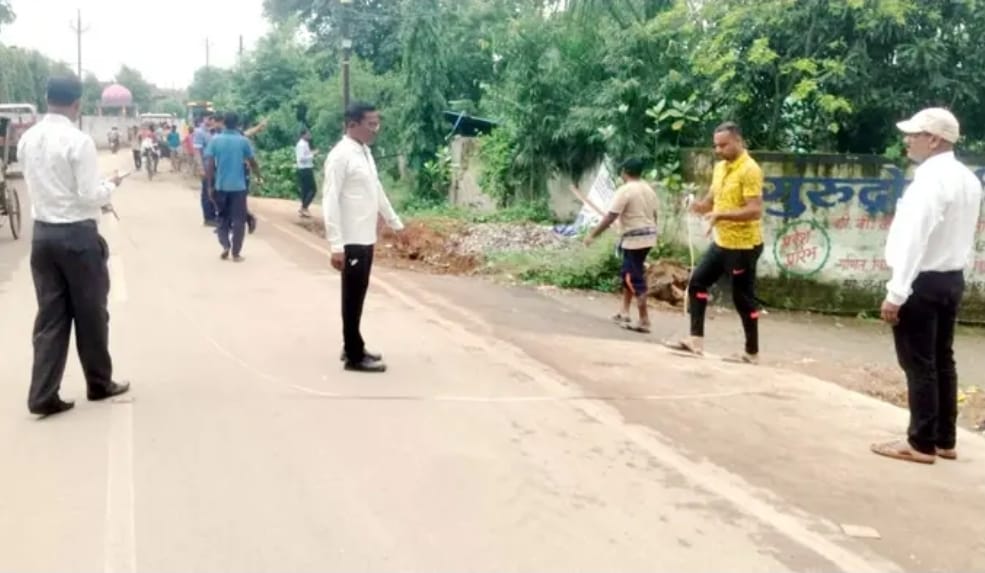 बोईरदादर से शालिनी स्कूल रोड की बढ़ेगी चौड़ाई, सडक़ चौड़ीकरण के लिए हुई मार्किंग