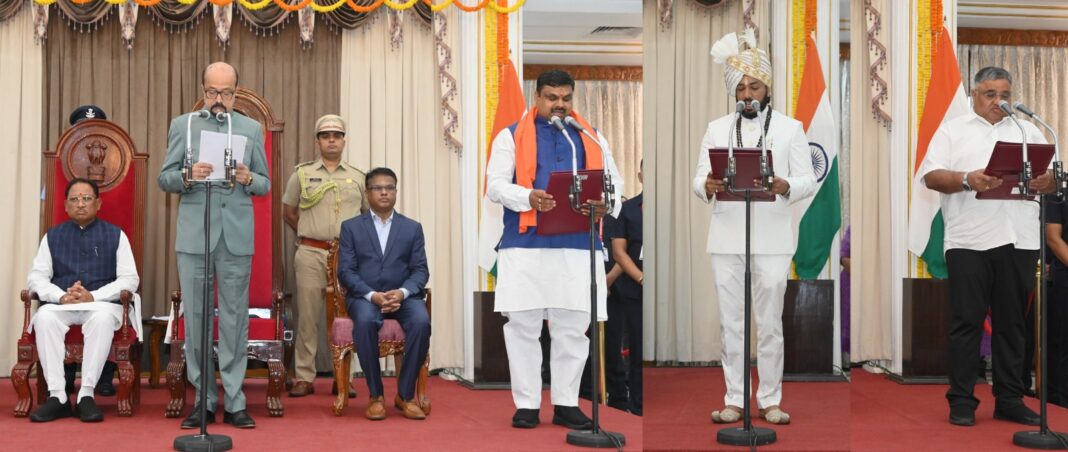 तीन नए मंत्रियों को राज्यपाल श्री डेका ने दिलाई शपथ, राजभवन में शपथ ग्रहण समारोह सम्पन्न