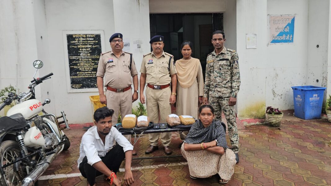 बापूनगर और जोगीडिपा में कोतवाली पुलिस की दबिश, महिला समेत दो लोगों के पास मिला गांजा, ओडिशा से लाकर बेचा करते थे आरोपी