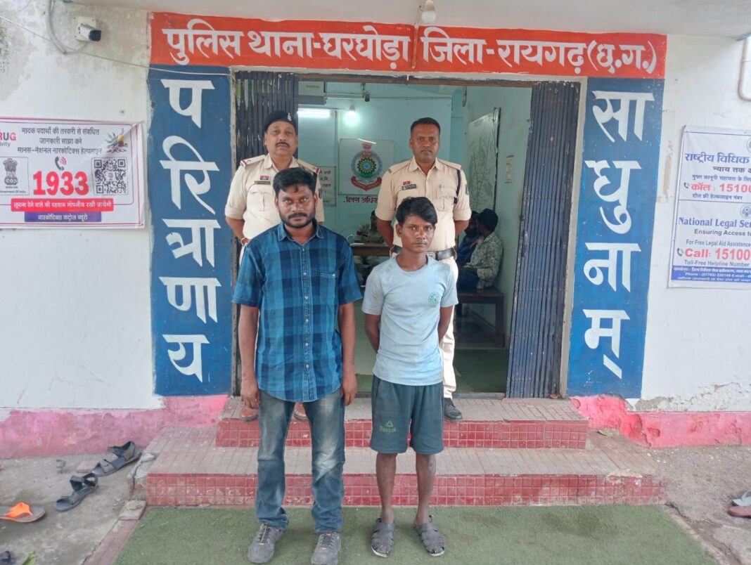 ढाबा बुलाकर युवक से मारपीट, घरघोड़ा पुलिस ने निगरानी बदमाश और उसके साथी पर कार्यवाही कर भेजा जेल