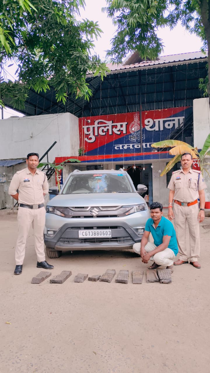 जेपीएल प्लांट से एसएस स्टील चोरी करने वाला आरोपी गिरफ्तार, तमनार पुलिस ने कार सहित माल बरामद कर भेजा जेल