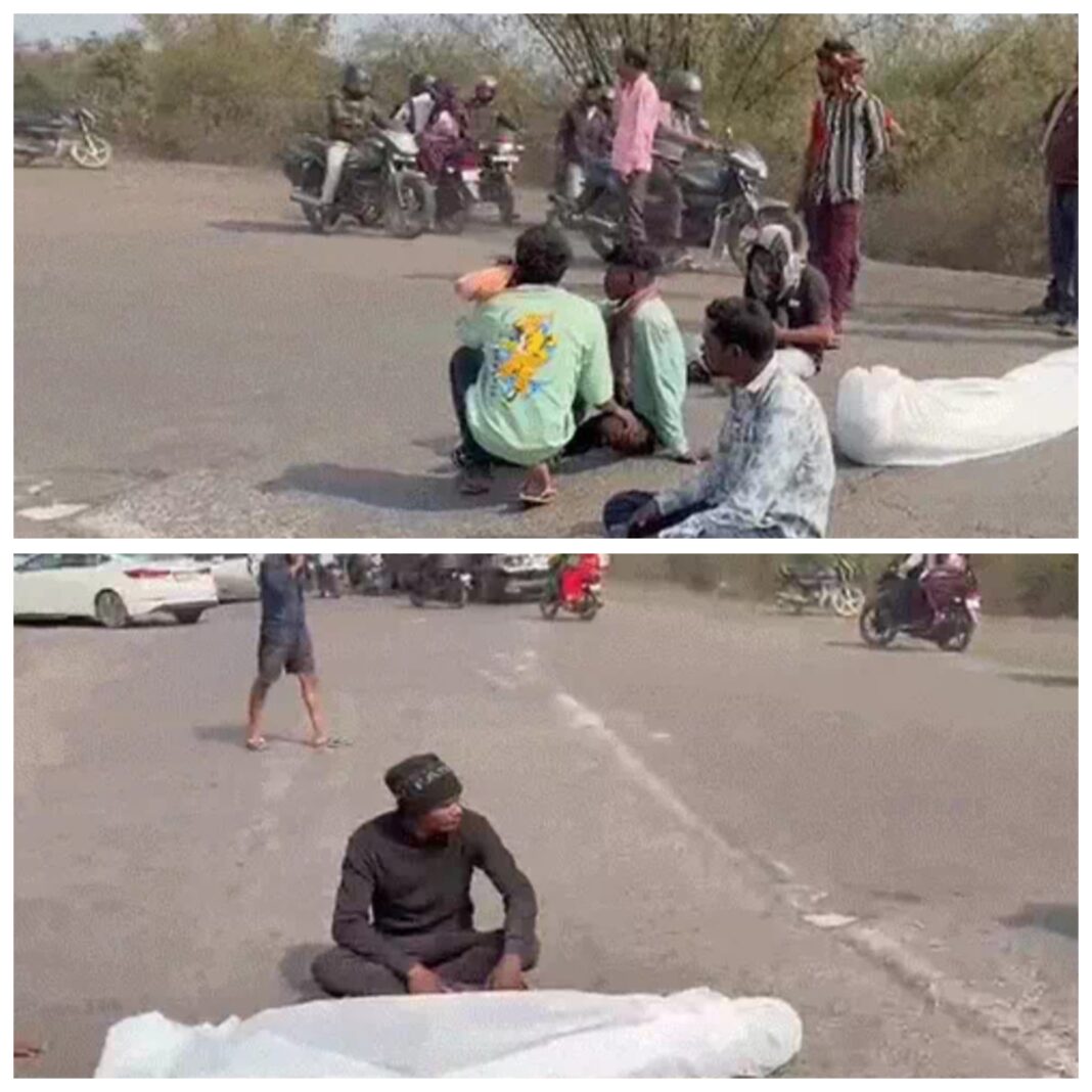 कार्बन प्लांट हादसा : चार मौत के बाद परिजनों ने एनएच-49 पर किया चक्काजाम, एक ही परिवार के तीन लोगों की हुई मौत